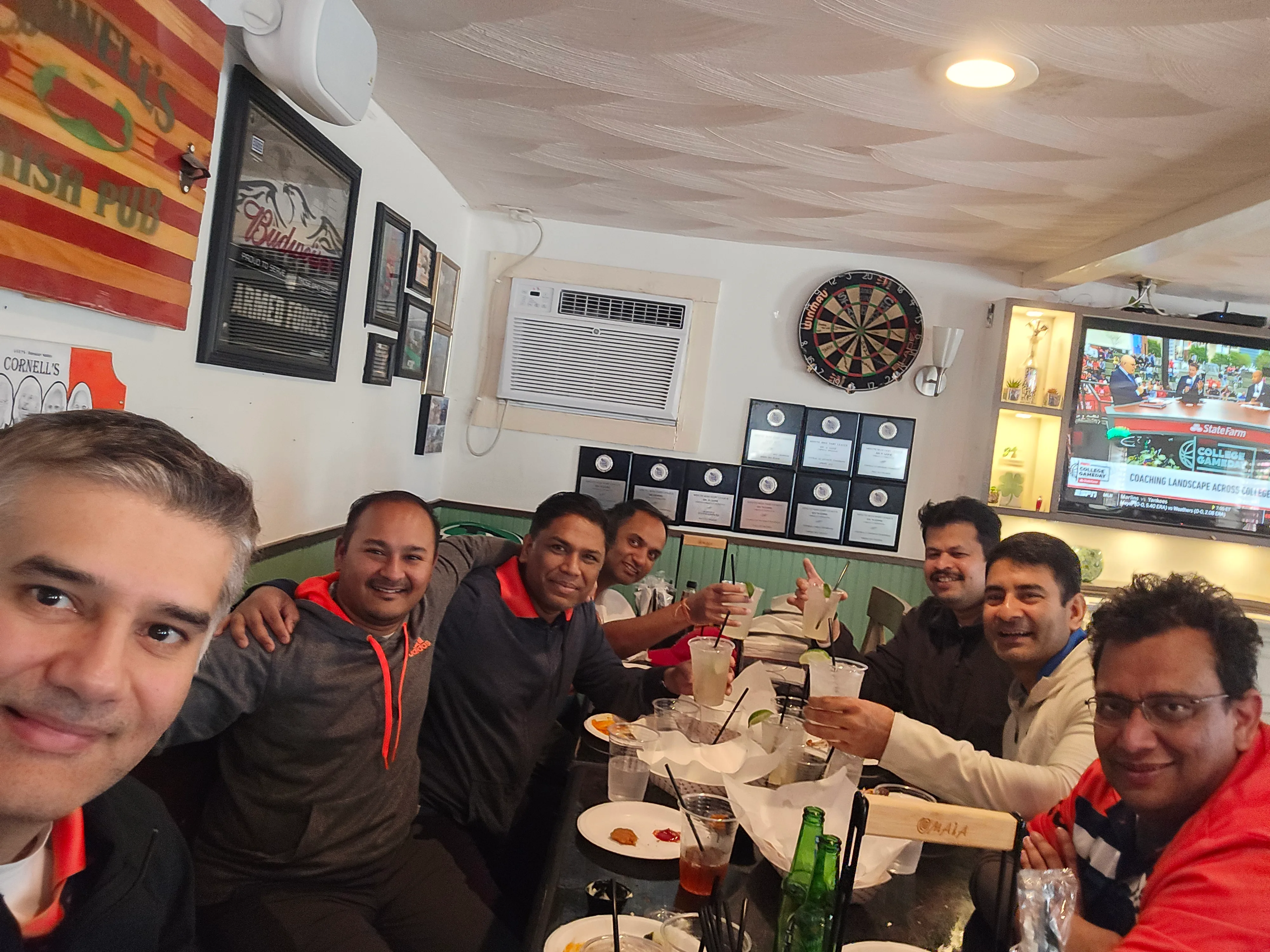 Celebrating at Cornell's after the first game of the 2026 season
