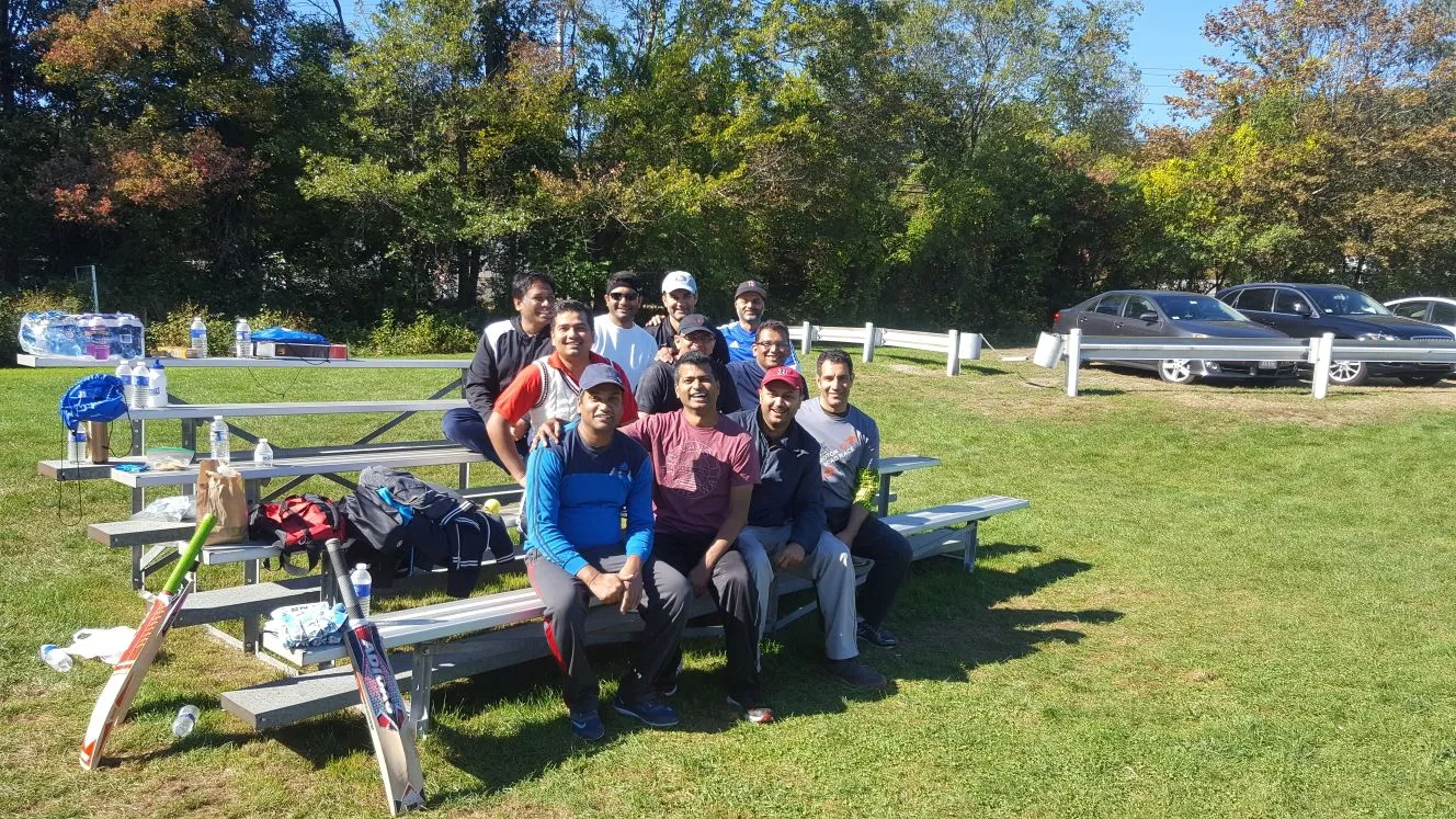 Team photo at the cricket ground 2017